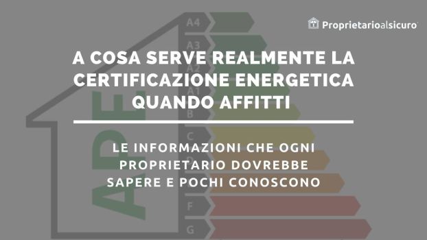 certificazione energetica e affitto